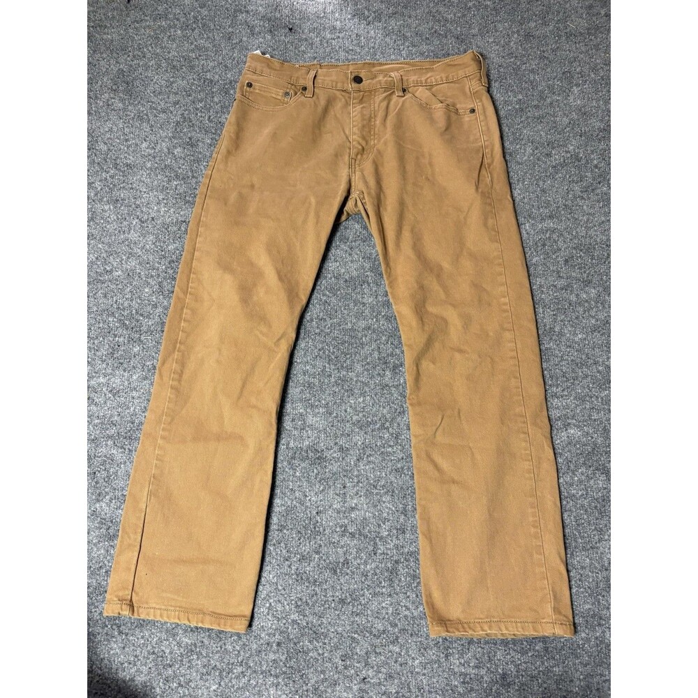 Levi's 513 Jeans Mens 32x30 Brown Slim Straight Stretch Denim Twill Casual